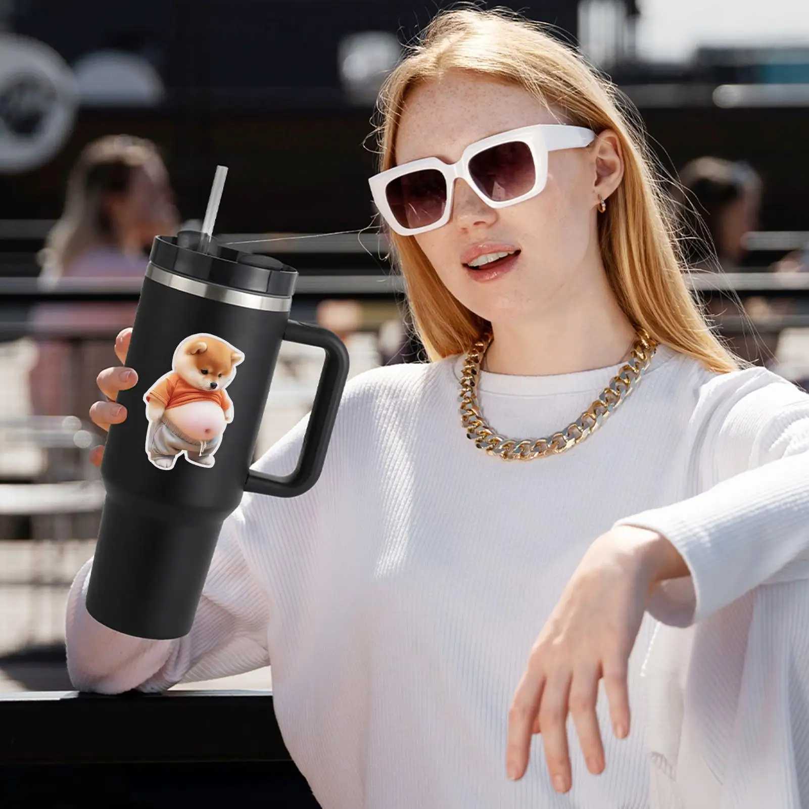 Naklejki 3D do scrapbookingu, pieski z wypukłym brzuchem, upominki na przyjęcia, naklejki dekoracyjne dla dzieci, dziewcząt, nastolatków, dorosłych, upominki na przyjęcia, na telefon