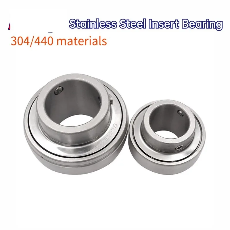 Free shiping 1PCS Stainless steel outer spherical bearing SUC204 UC205 UC206 UC207 UC208 UC209