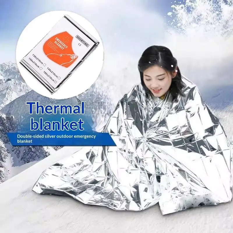 Emergency Thermal Blanket 5 Pcs Reflective Body Warmer for Car Emergency Kit Outdoor Survival Use