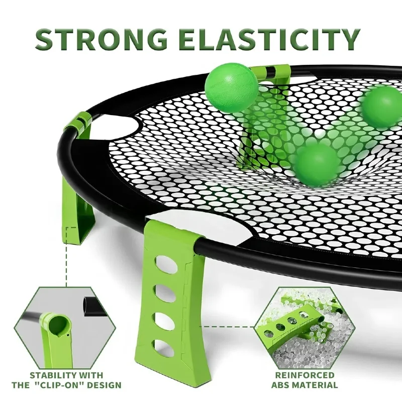 Outdoor Beach Volleyball Game Kit - Easy to Carry Includes 2 Volleyballs Perfect for Friends & Family Durable for Repeated Use