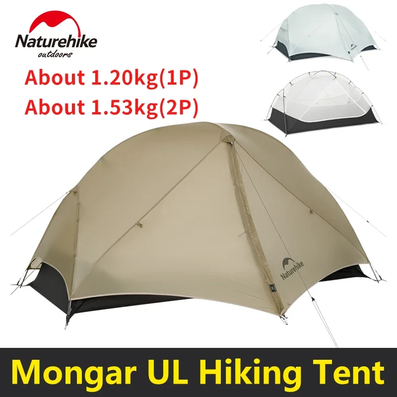 

Naturehike Mongar UL Hiking Tent 1 2 Person 15D Nylon Ultralight Waterproof Double Layer Outdoor Backpacking Travel Camping Tent
