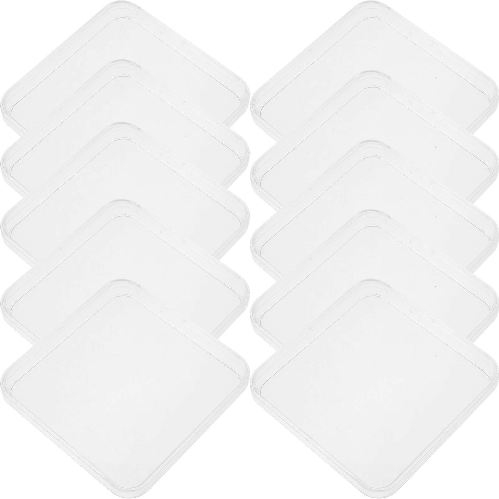 

10pcs Square Transparent Plastic Petri Dishes 10x10cm with Lid for Lab Cell Culture Disposable Lightweight Unbreakable Equipment