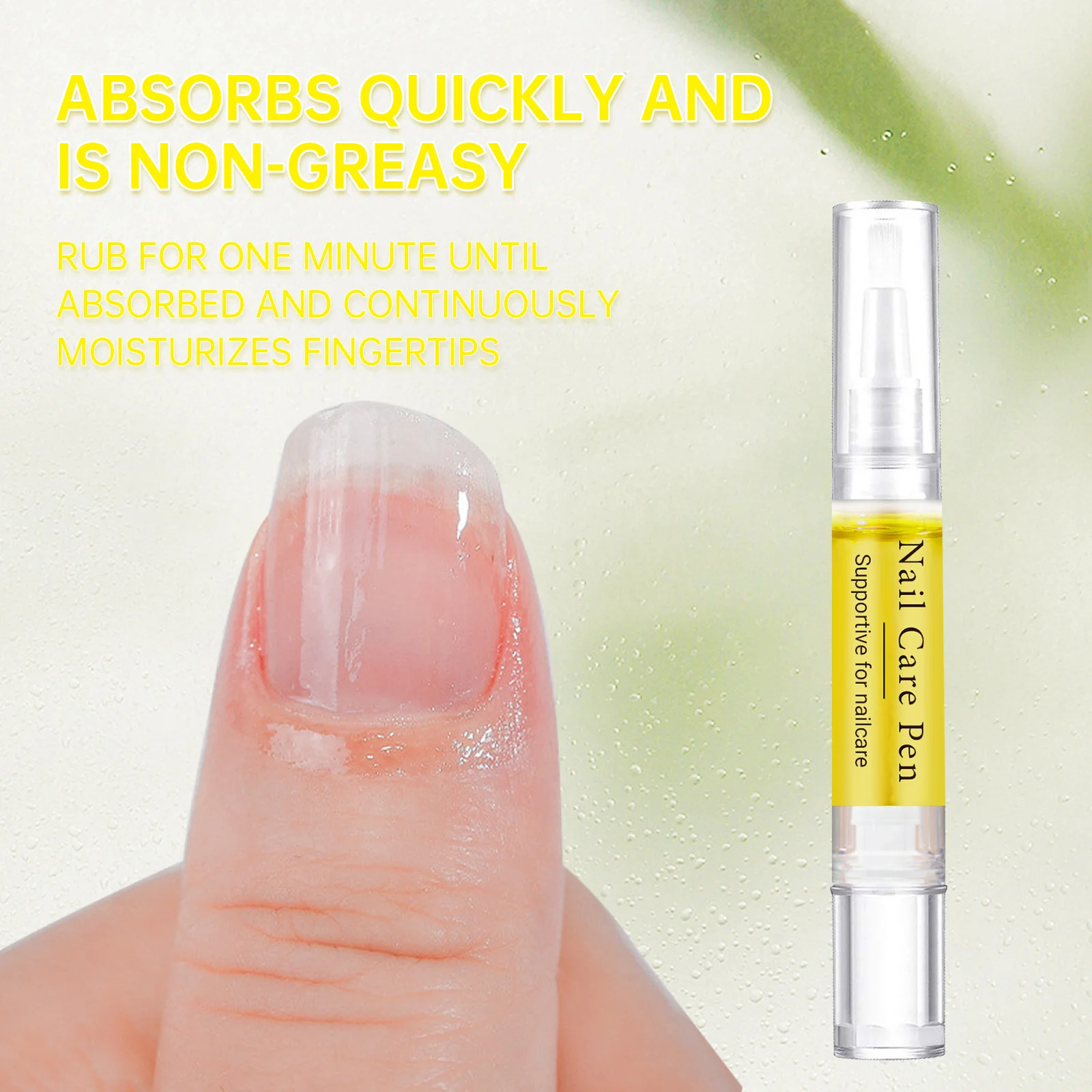 ปากกาดูแลเล็บแบบพกพาขนาด 2 มล. - ให้ความชุ่มชื้น, ซ่อมแซมความแห้งกร้านและเล็บ, สาระสําคัญจากธรรมชาติ, การดูดซึมอย่างรวดเร็ว, เป็นมิตรกับการเดินทาง