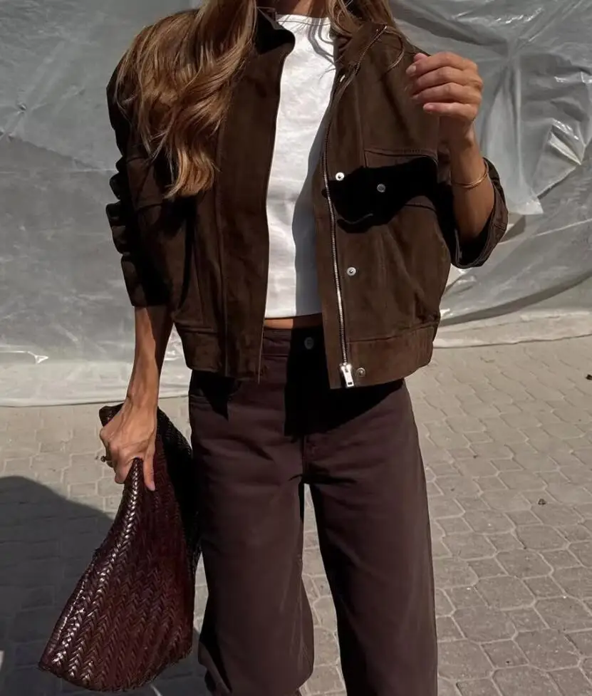 

Женские осенние куртки: новая модная коллекция, элегантные свободные теплые куртки с большими карманами, уличный шик для молодых студенток