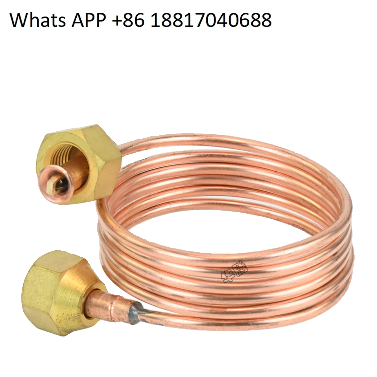 

2PC capillary assembly 1m/1.5m copper tube with thimble, bell mouth 2-cent nano refrigeration equipment oil gauge nut