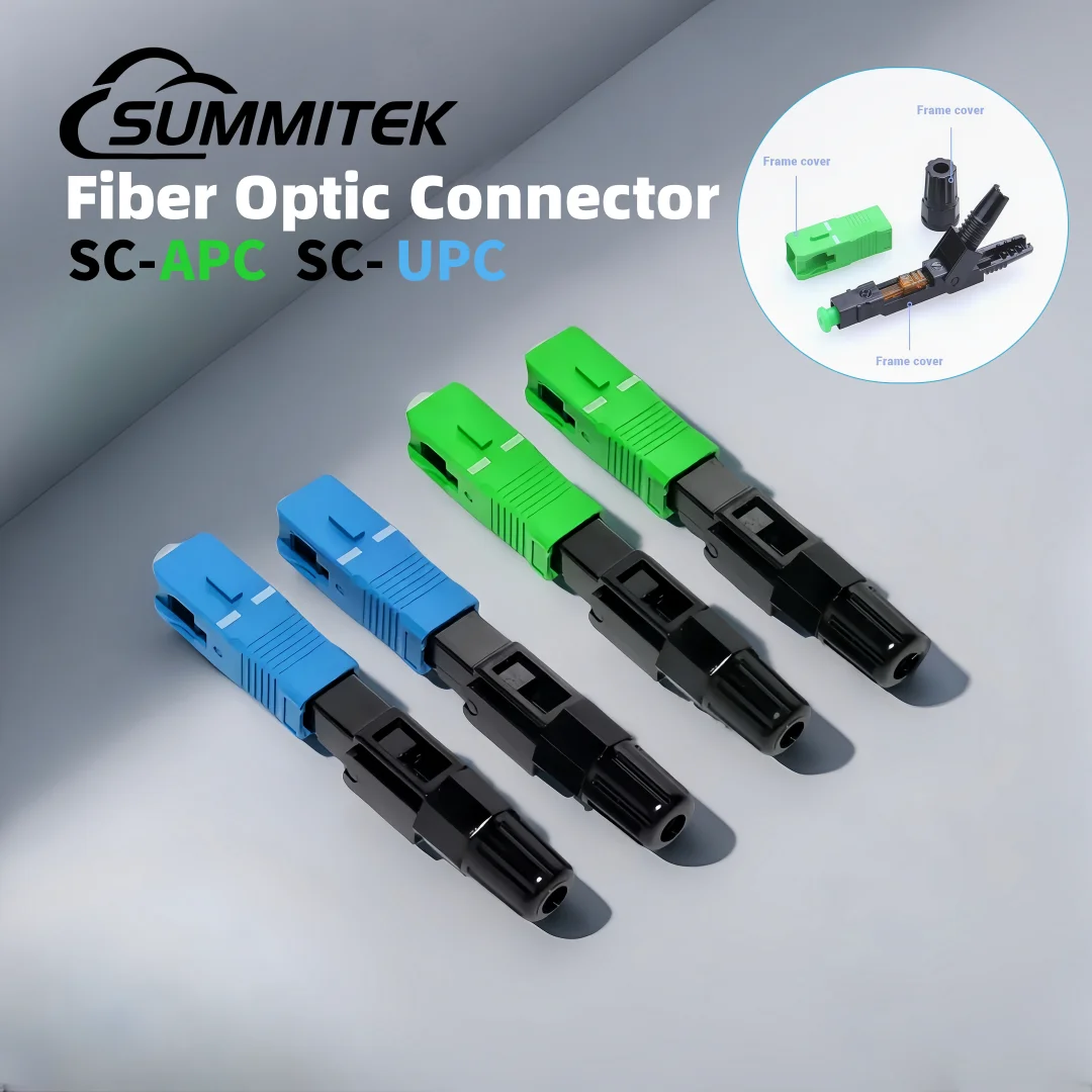 

10pcs SUMMITEK 60mm SC APC/UPC Quick Connector Pre-buried Telecom-Grade Cold Splice Connectors Single Mode