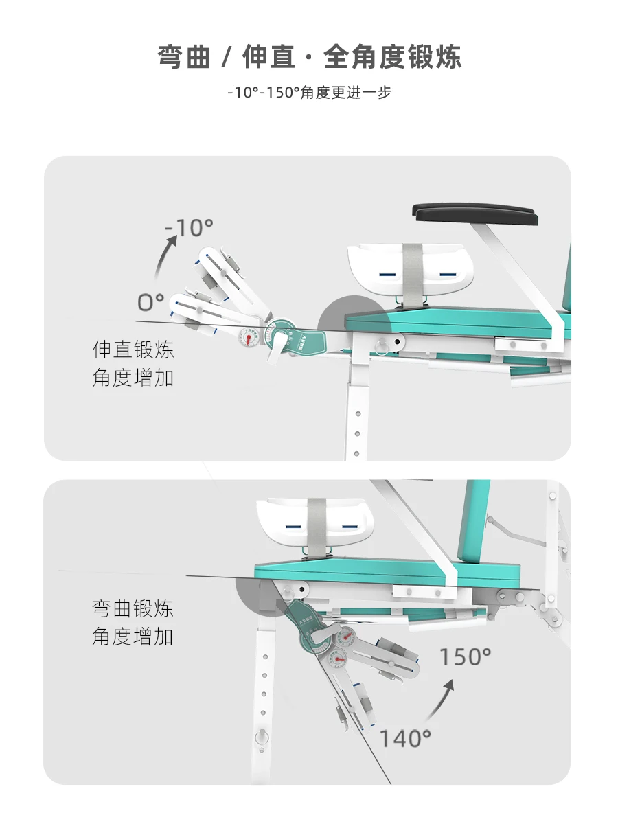 Electric knee flexion and extension exercise stiff passive large-angle rehabilitation training after leg surgery