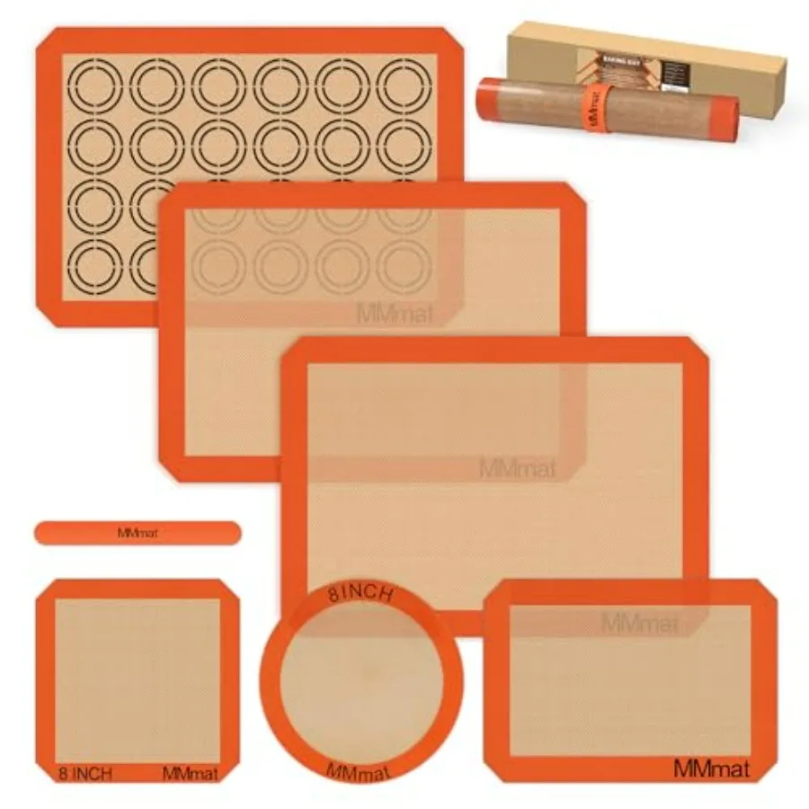 

Silicone Baking Mats - Best German Silicone, Non Slip Baking Sheet, Non Stick Reusable Silicone Mats For Baking, Food Grade Oven