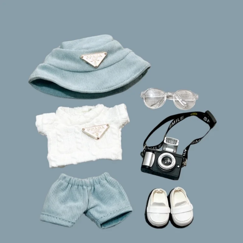 

17 см одежда Labubu, наряд, кукольная одежда, милая одежда с макаронами, детский подарок «сделай сам», аксессуары для лабу, аксессуары для волос V1 V2, одежда