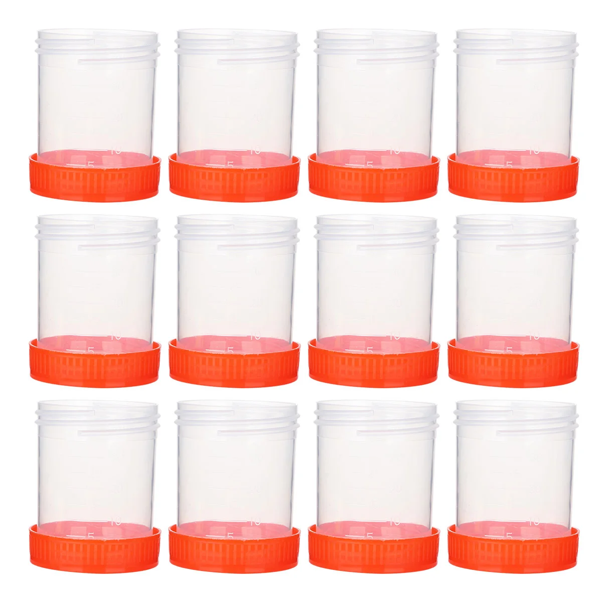 50 Pcs/1 Spiral Cover Urine Container Disposable Cup Sampling Test Specimen Liquid