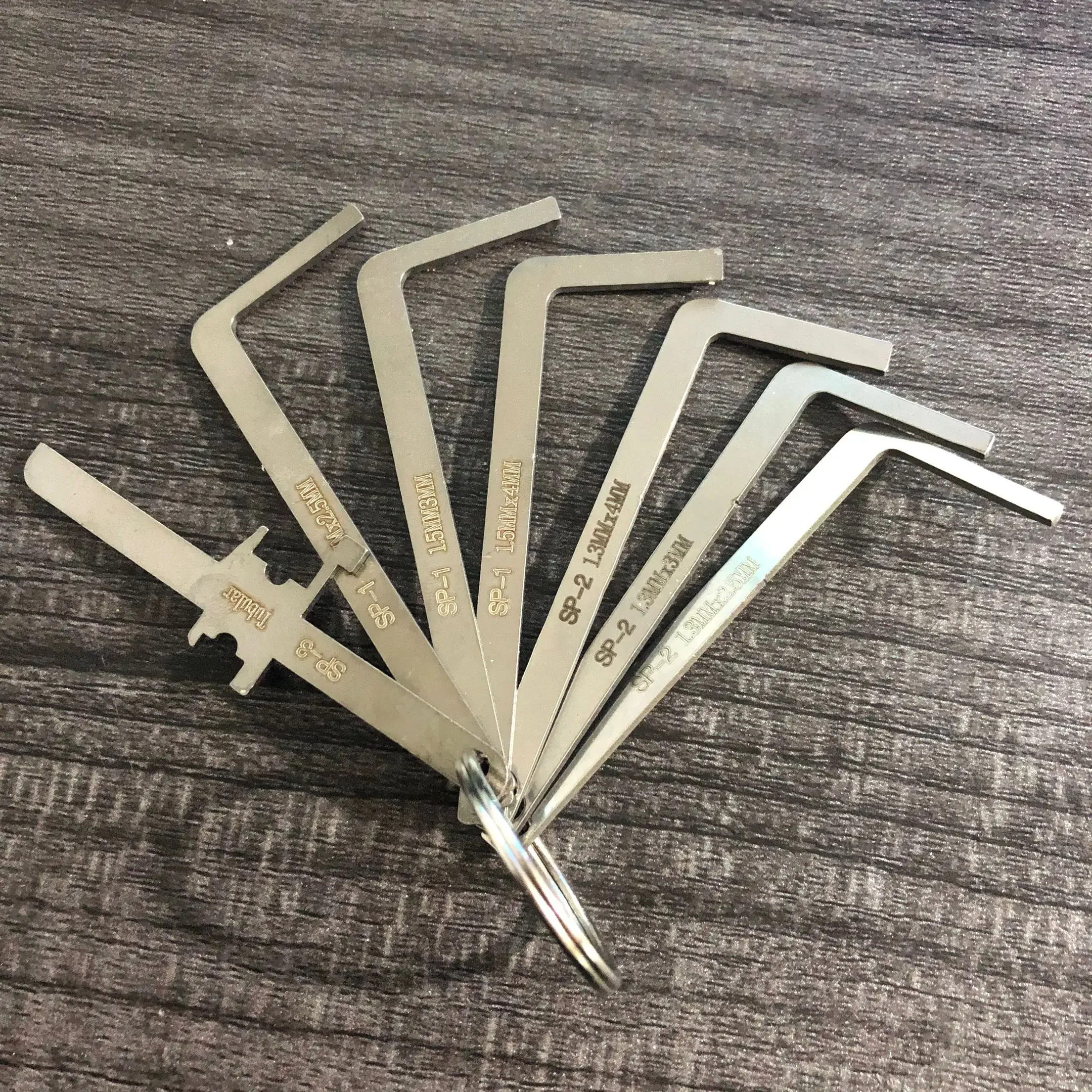 

high quality practical locksmith tool 6 pieces / kit replacement turning tool / double head tension wrench tool