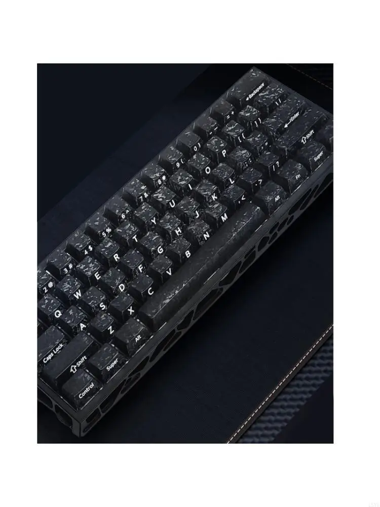 フルセット-キーキャップ-119-キー-カーボンルック-キーキャップは、キーボードの美しさとタイピングを強化し、ゲーム用メカニカル-キーボードに適用します。