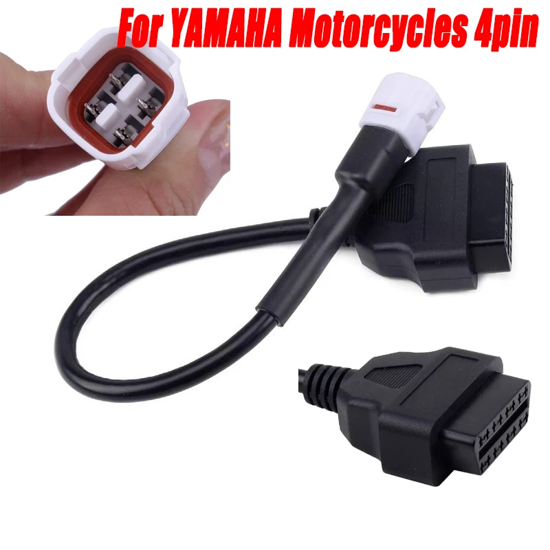 

Для 4-контактного адаптера мотоцикла Yamaha, кабель OBD2 через 3-контактное диагностическое гнездо, используемое с диагностическими считывателями
