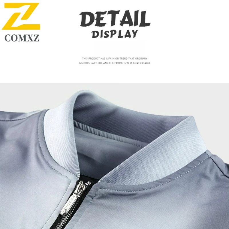 2025 New Jacket Men Autumn Gradient Color Baseball Collar Windproof  Workwear Outdoor Casual Hiking Streetwear Outerwear