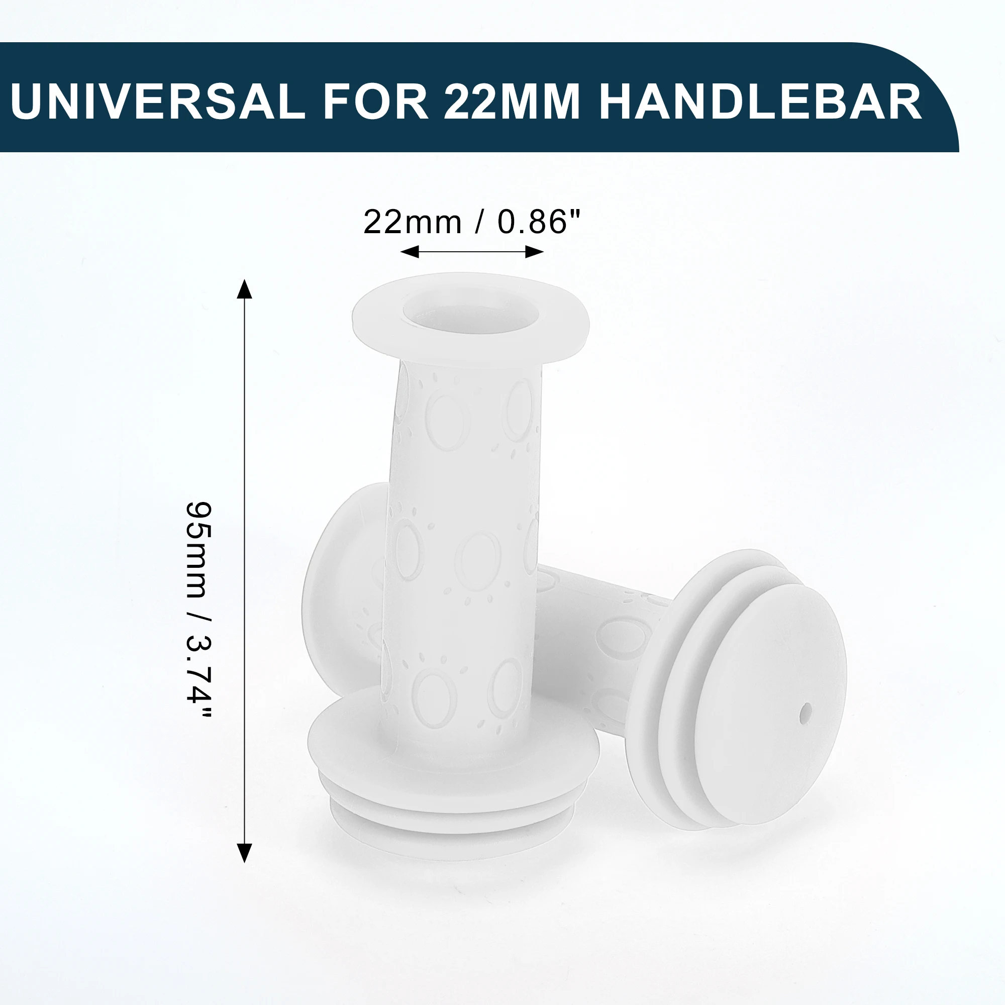

X Чехлы на руль велосипеда Autohaux, длина 95 мм, легкие | Защитные ручки для велосипедных концов, белые, 1 пара