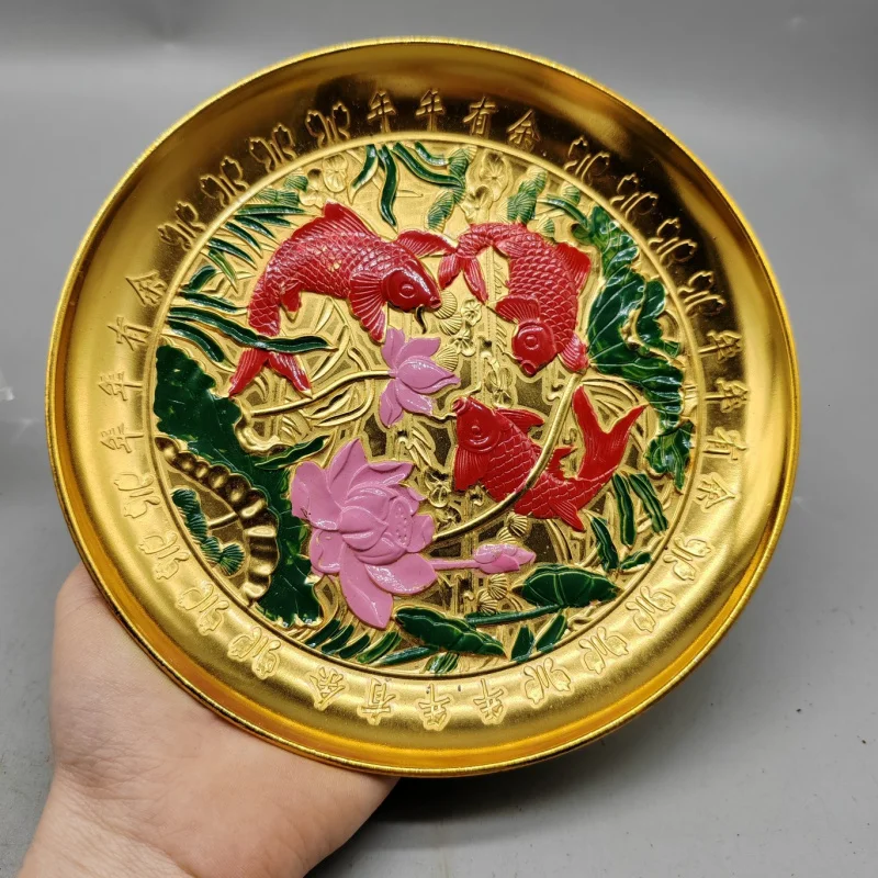 

In the Early Years, Pure Copper Painted, There Were More than Made in Years of Qian Long Emperor of Qing Dynasty Large Plates Ev