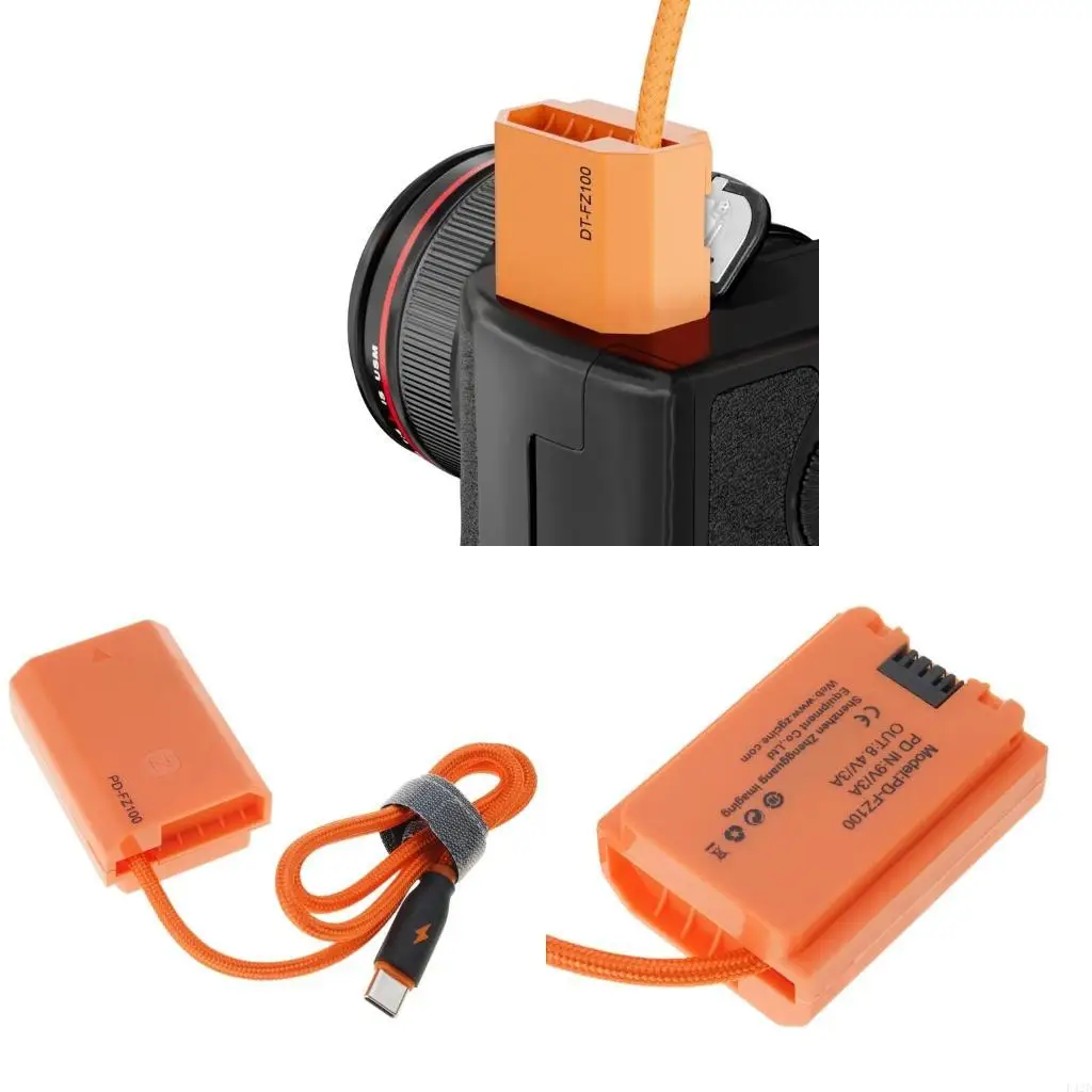 F42D USB C PD إلى FZ100 كاميرا استبدال بطارية لتسجيل الفيديو وتدفقه