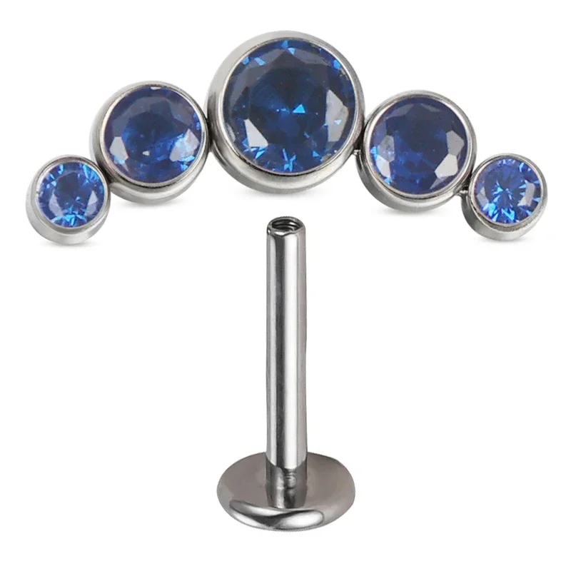 G23 Titanium Ear Studs with CZ Stones
