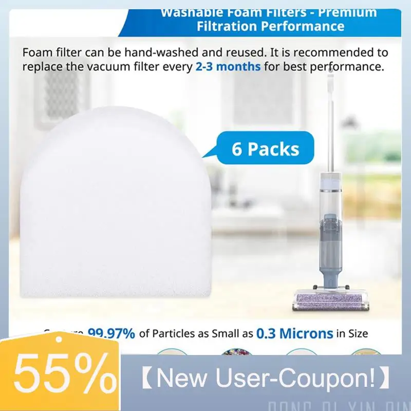 A60T New Washable Filter Cotton Replacement Cleaning Tools Replacement For Shark WD101 WD201 WD200 Vacuum Cleaner