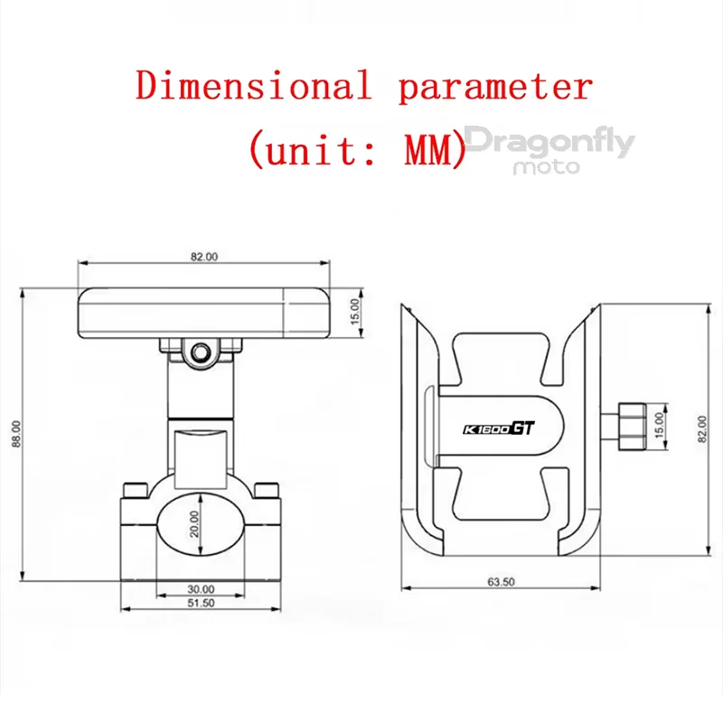 For BMW K 1600GT K1600 GT K 1600 GT 2016-2021 Motorcycle Accessories Mobile Phone Holder GPS Navigation Mounting Bracket