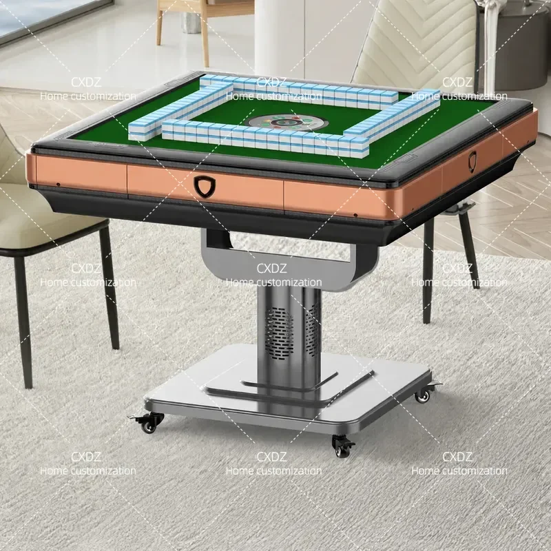 Four Port Automatic Mahjong Table Dual Purpose Household Electric Mahjong Machine with Straight Mouth Design for Home Use