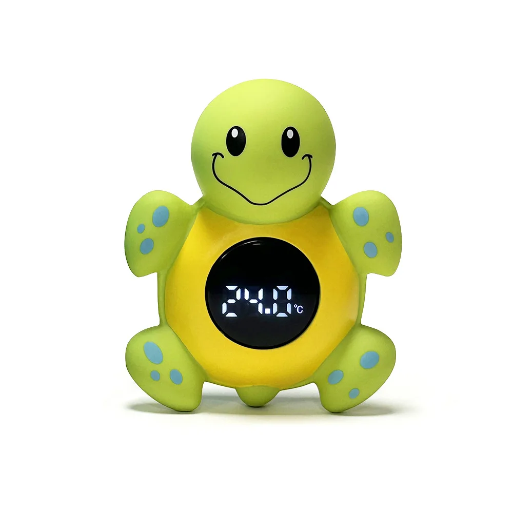 1Pc Cute Cartoon Turtle LED Digital Water Thermometer, accurate smart temperature tester, safe tool for baby bath use & gifts