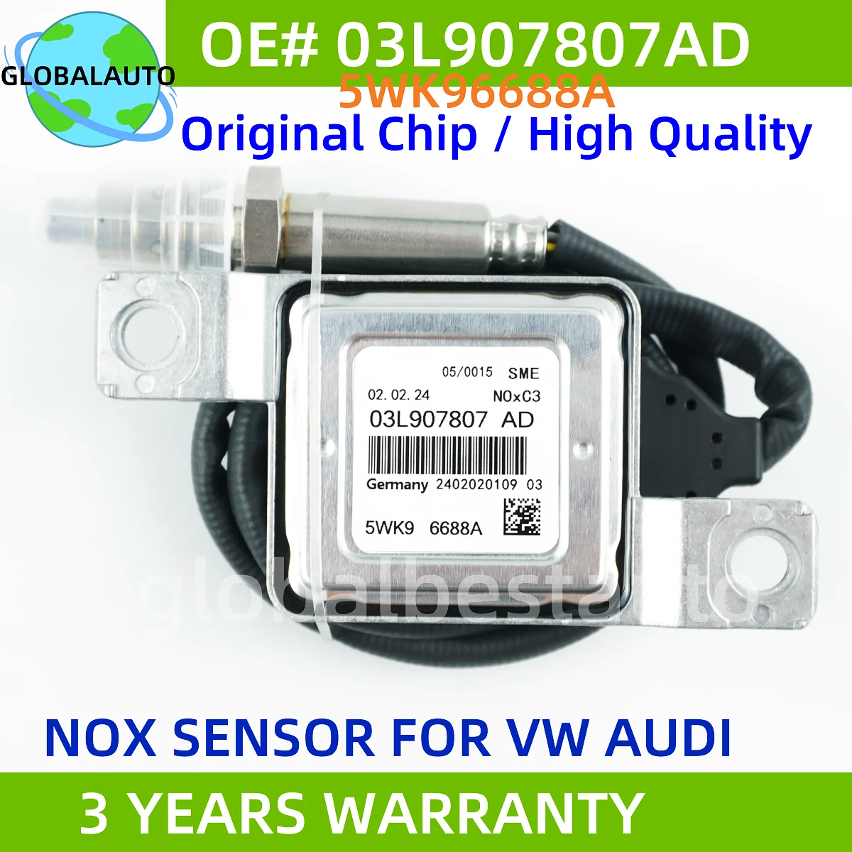 

Датчик оксида азота (NOx) 5WK96688A 03L907807AD, оригинальный, новый, для VW Passat 2.0L-L4 2012-2015, A4, S4, A5, S5