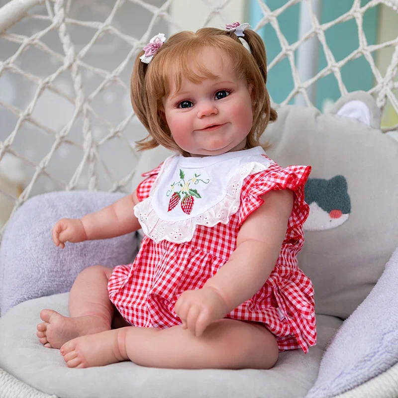 

24inch Already Finished Painted Reborn Toddler Baby Doll Maddie 3D Skin Visible Veins Collectible Art Doll Muñeca Bebes Reborns