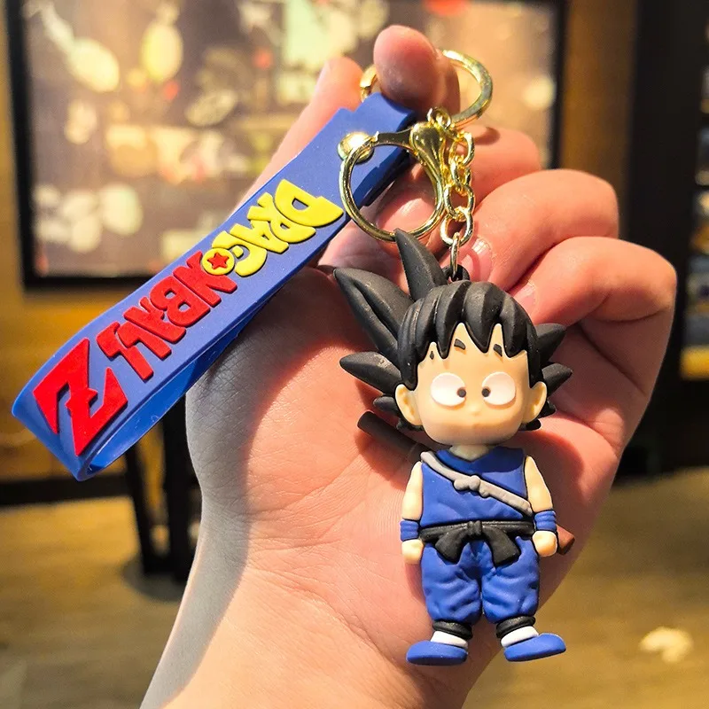 Dragon Ball Z Keychain Anime Super Saiyan Goku Figure Cute Keyring Bag Pendent Car Ornament Key Accessories Kids Toy Xmas Gifts - view 5