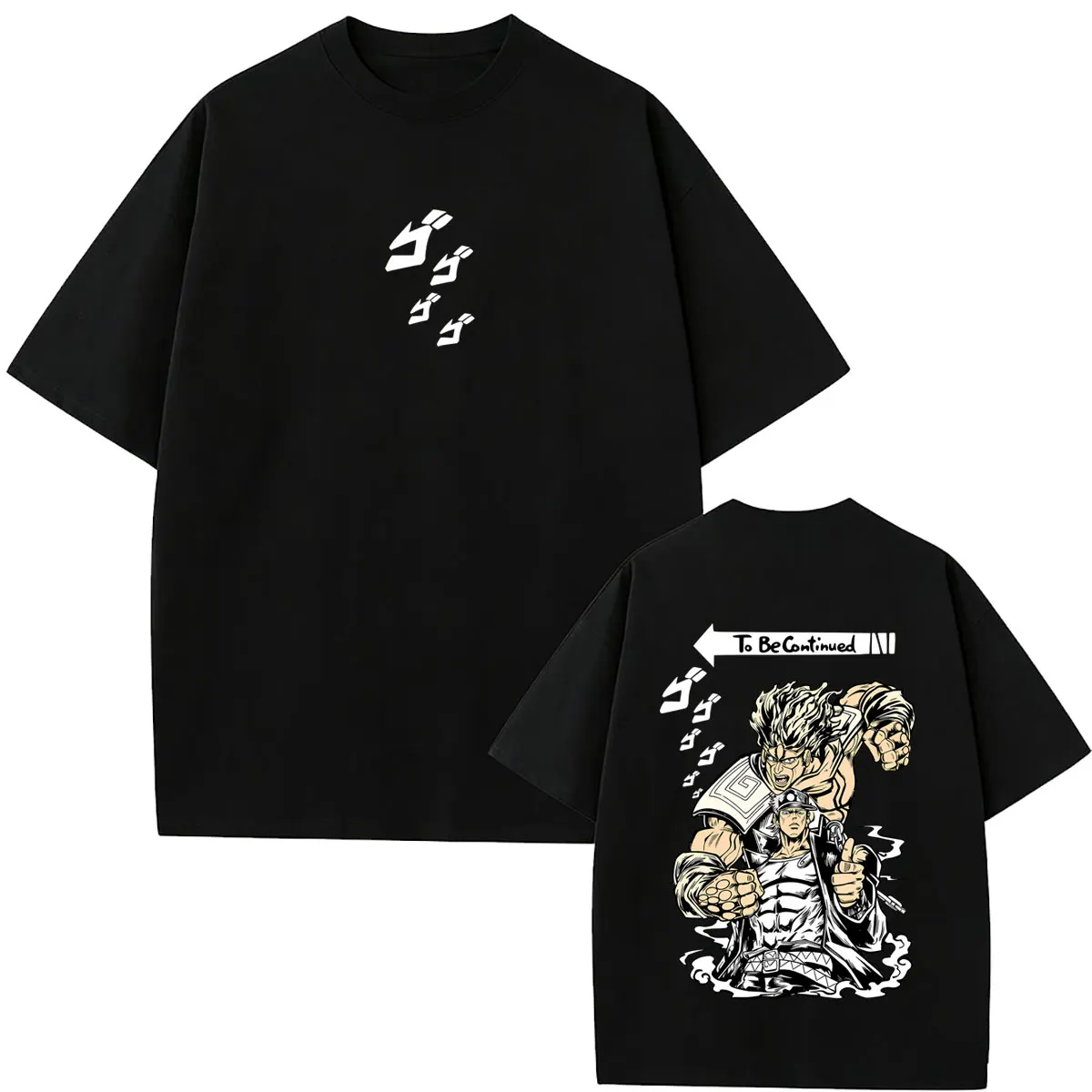 Anime Jojo Bizarre Adventure Kujo Jotaro To Be Continued Graphic T-shirt Men Women Manga Casual T Shirts Male Fashion Streetwear