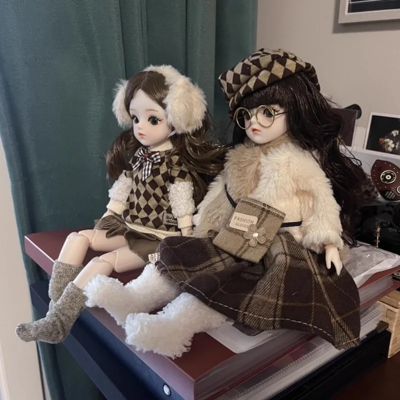 In Stock 1/6 Sd 30cm Bjd Doll With Clothes Long Hair High Heel Dress Up Bjd Dolls Elegant Attractive Eyes