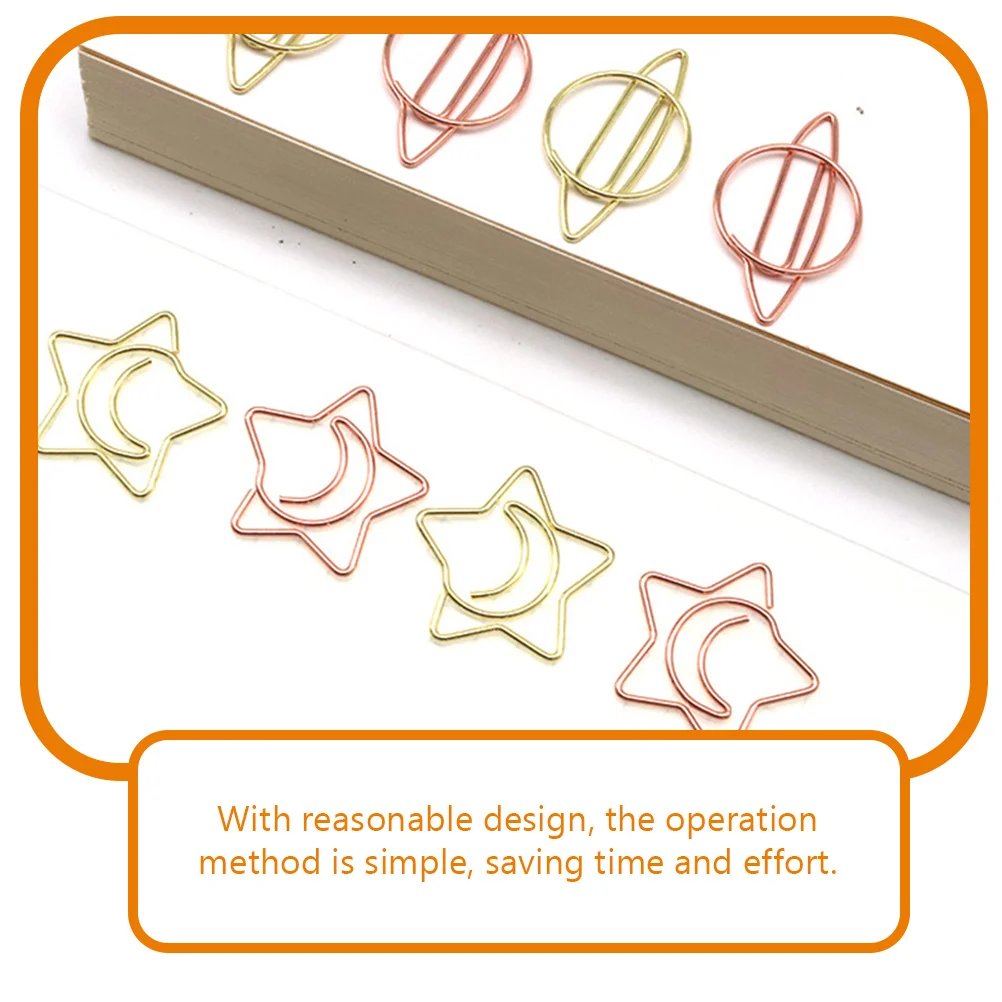 

8pcs Star Shaped Paper Clips Metal Multi-Use Clips For Office Diy Decorative Bookmarks File Documents Students