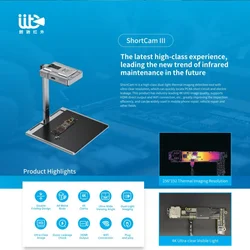 Telecamera termica a infrarossi Laureii ShortCam III 256*192 4K -20 ℃ ~550 ℃   per la riparazione del rilevamento della sicurezza delle perdite di diagnosi dei guasti del telefono PCB