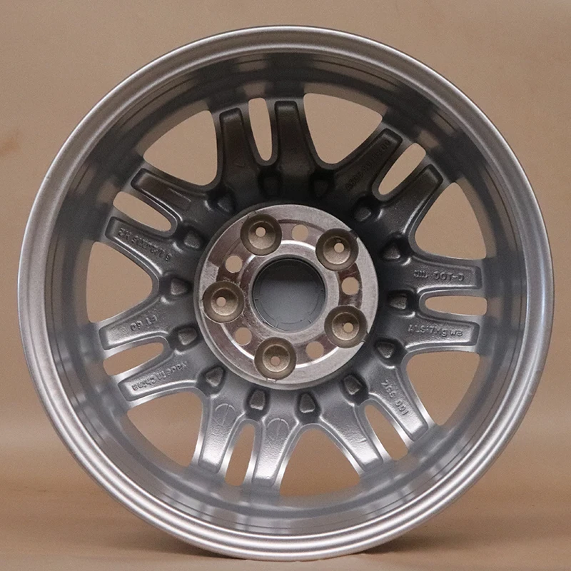 REW JT6122 16x6.5 Inch 5x112 Bolt Pattern Car Alloy Wheel Rim for Various Models Sliver Finish Casting Type Aluminum Alloy Rims