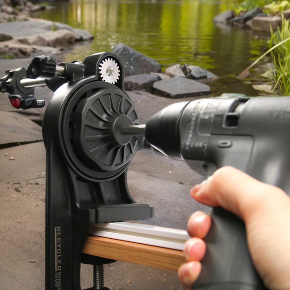 الكهربائية خيط صنارة الصيد اللفاف ABS سبيكة خيط صنارة الصيد التخزين المؤقت المحمولة خيط صنارة الصيد اللفاف لمفك البراغي الكهربائية #3