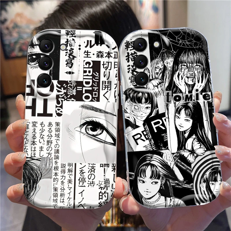 Tomie Kawakami Anime For Samsung S24 S23 S21 S20 Ultra Plus FE A73 A72 A71 A51 A05S A05 5G Wave Oil Cover Phone Case