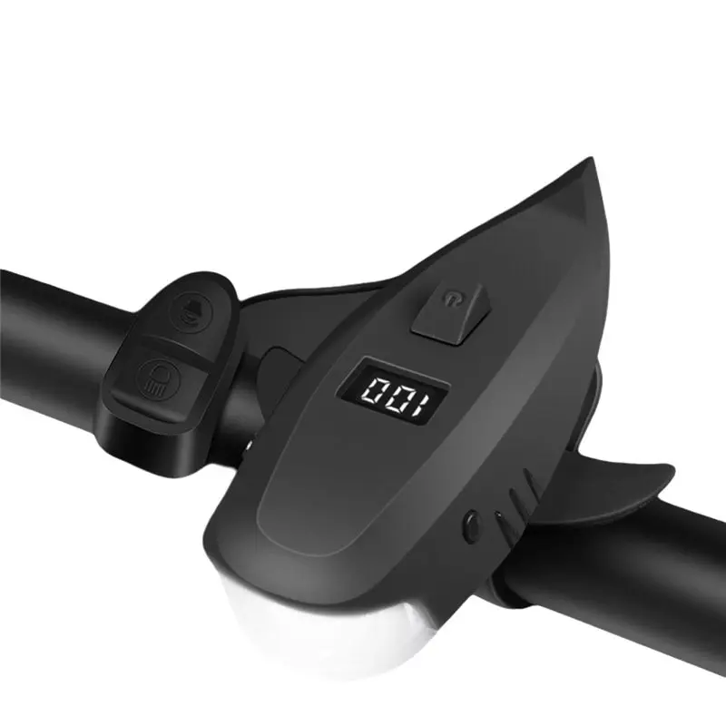 

NEW HOT In Stock-Bike Horn With Light Electric Bicycle Bell Wireless Remote Control Bicycle Light Smart Bicycle Front Light Blac