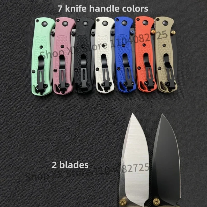 BM 533 Folding Pocket Knife Ultra Lightweight Nylon Fibre Handles Camping Outdoor Kitchen Hiking Fruits Hand Knives EDC Multiool