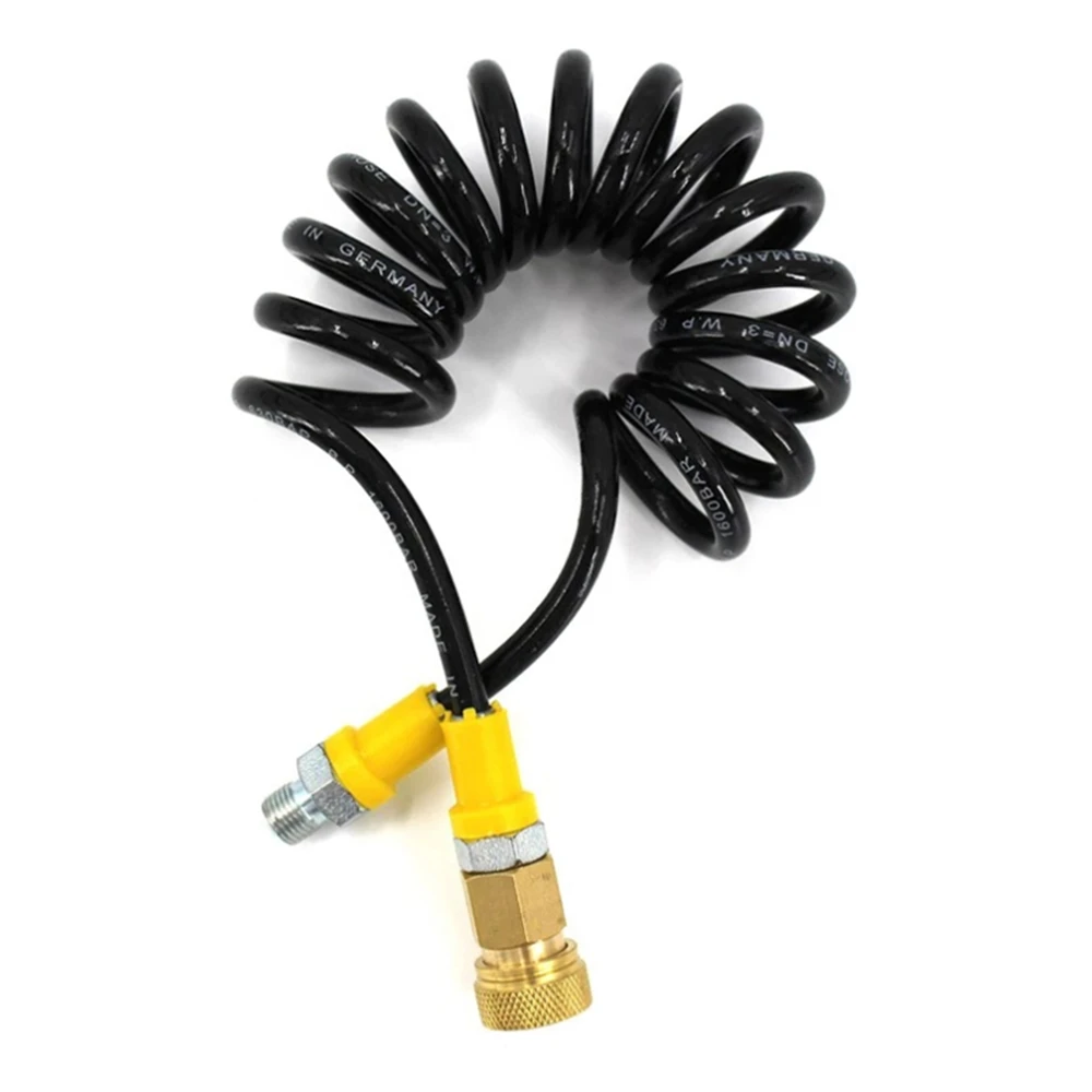 630Bar High Pressure Paintball PCP Pneumatics Air Filling Pump Remote Hose 150cm Long Nylon Spiral Tube