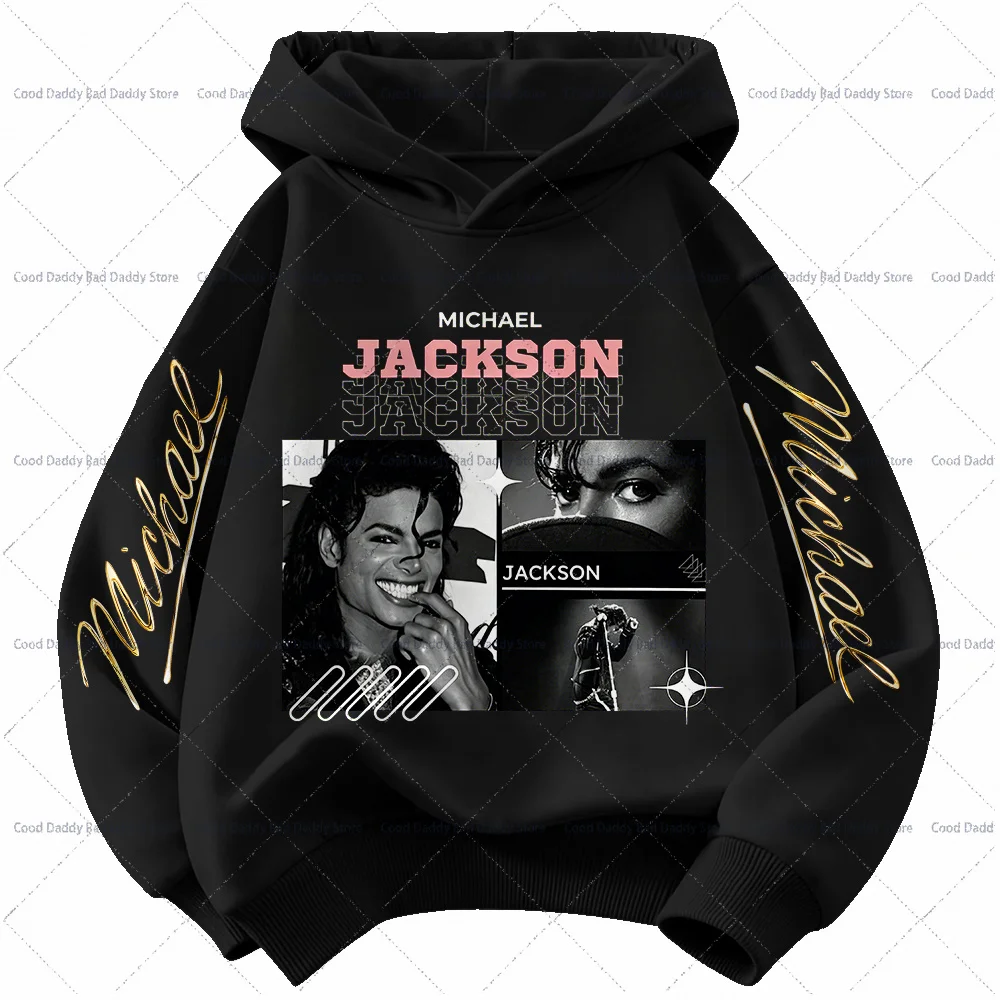 Kinder Langarm-Oberteile Herbstkleidung King of Pop MJ Lässige Hoodies Michael Jackson Mode Kapuzenpullover Geburtstagsgeschenke – Detail 5