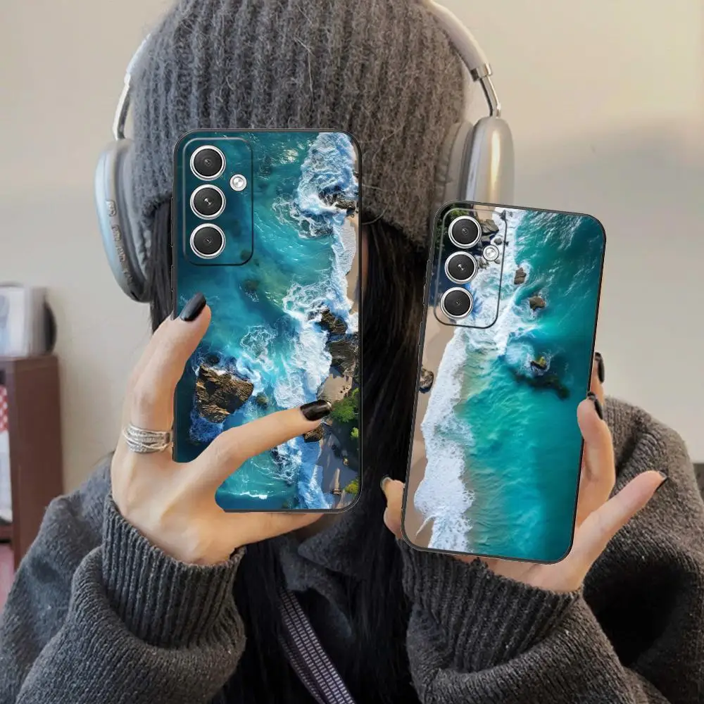

Чехол для мобильного телефона с пляжными волнами для Samsung Galaxy S26 S25 S24 S23 S22 S21 S20 Note20 Plus FE Ultra, красочный чехол для смартфона