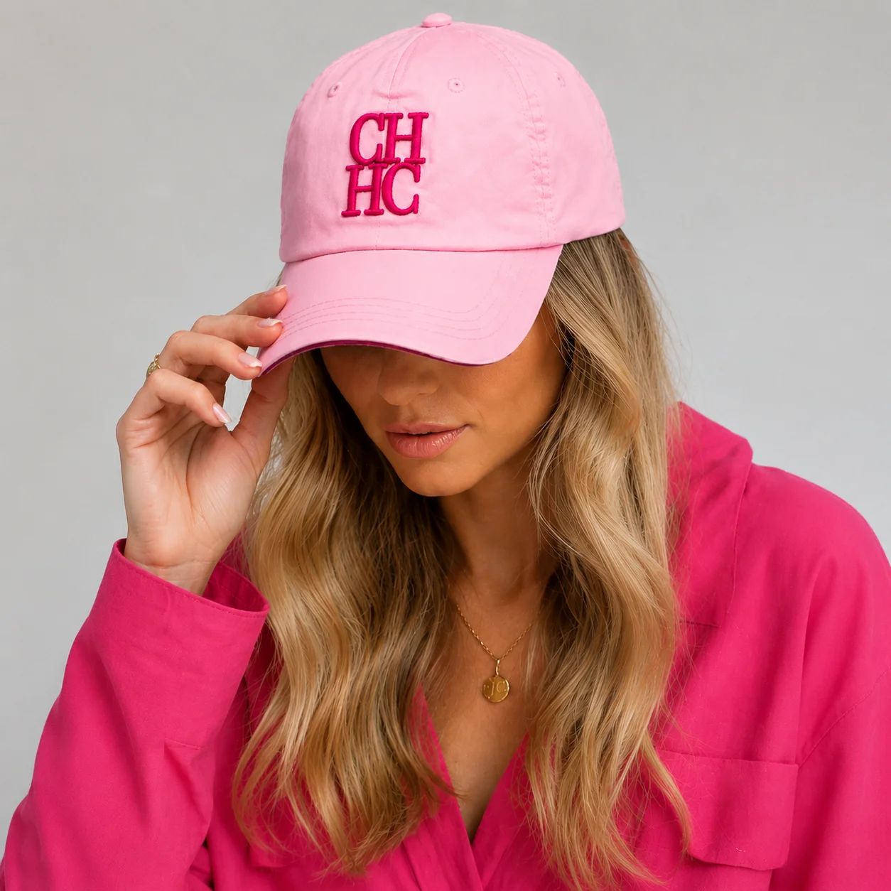 CH Unisex Embroidered Letter Baseball Cap Lightweight Adjustable Sun Hat Casual Outdoor Sports Travel Dad Hat for Men Women