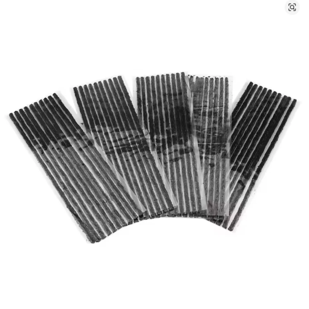 50pcs tubeless tire repair Scooter Bike Automobile Motorcycle Rubber Strips Kit Plug Tire Puncture Repair Sealer 200*4mm New