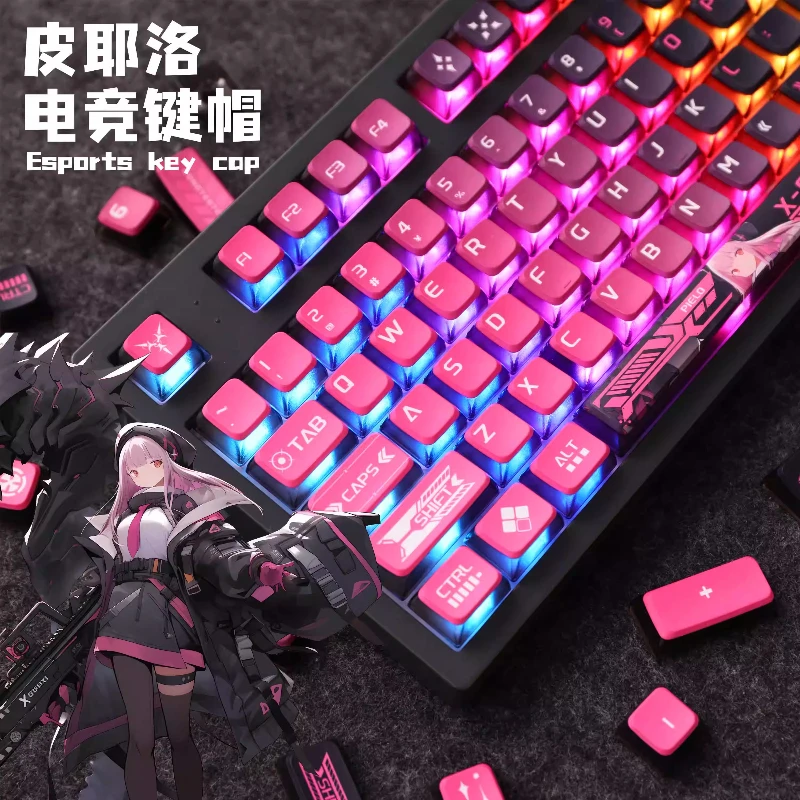 Imagem -01 - Gradiente Cor Tema Keycaps Grupo Sublimação Pbt Perfil Asa Acessórios Teclado Mecânico Personalizado gradiente cor tema keycaps grupo sublimacao pbt perfil asa acessorios teclado mecanico personalizado 01