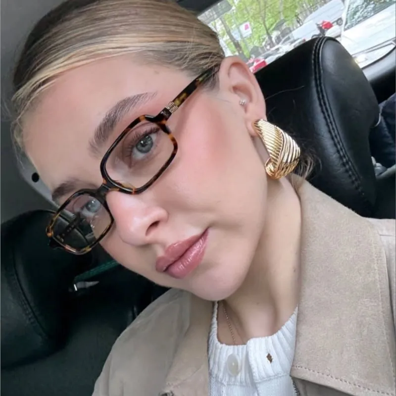Retro Rectangle Sunglasses Women Men Fashion Designer Sun Glasses Shades Female Leopard Eyeglasses Frame Lentes De Sol Mujer