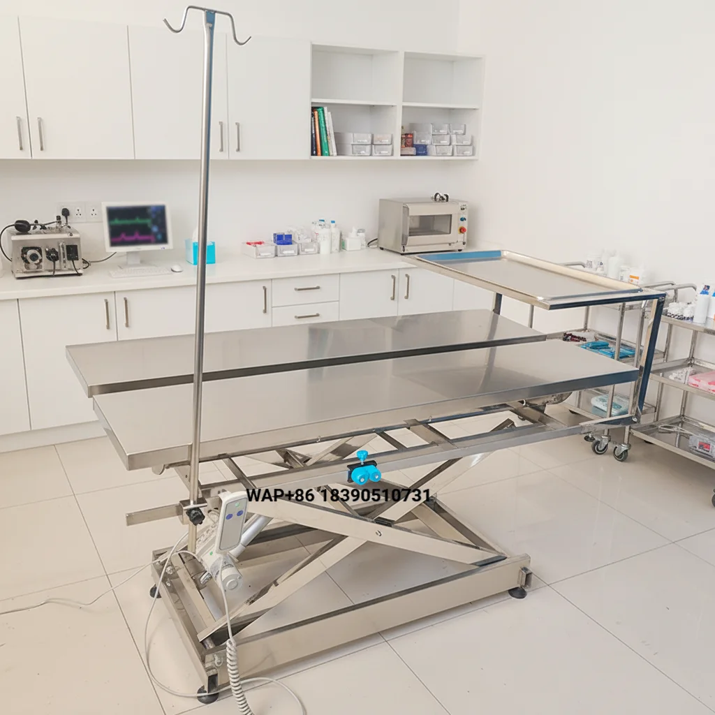 Electric 304 stainless steel veterinary operating table, constant temperature, suitable for dogs, reusable,
