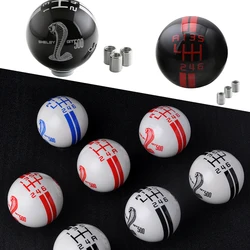 Universal 5-Speed Car Gear Shift Knob for Ford Mustang GT500 Manual GearShift Shifter Stick Lever Pen Arm POMO MT Head Ball