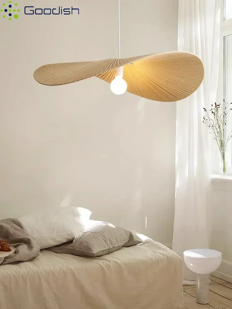 Stylish Cloth Fabric Minimalist Lotus leaf hat LED Pendant Lights Art Creative Lamps for Living Room Home Decoration Chandelier