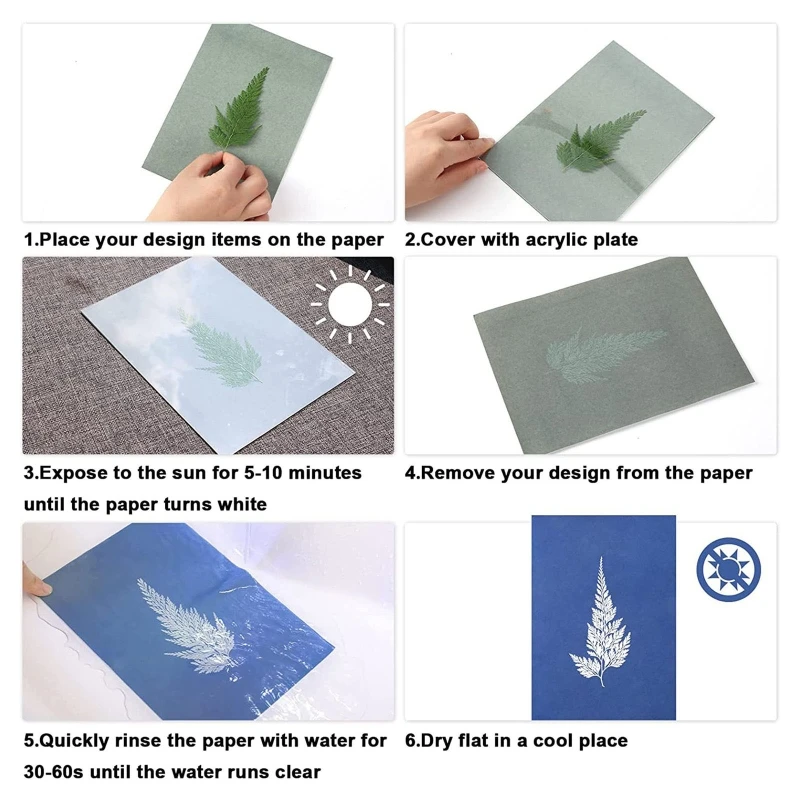 2023 New Cyanotype Paper Solar Printing Paper Blue Drying Paper Solar Drawing Paper