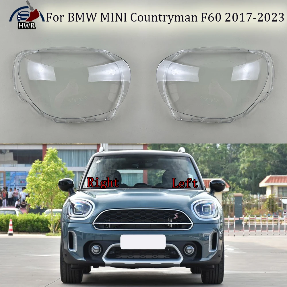 

For BMW MINI Countryman F60 2017 2018 2019-2023 Front Headlamp Cover Transparent Lampshade Headlight Shell Plexiglass Lens